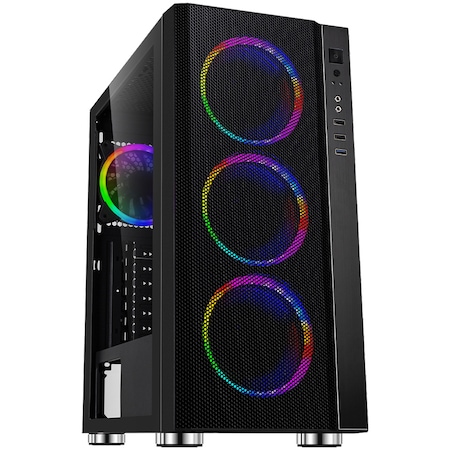 Carcasa SPACER RAINBOW, Mid-Tower, fara sursa, ATX, Black