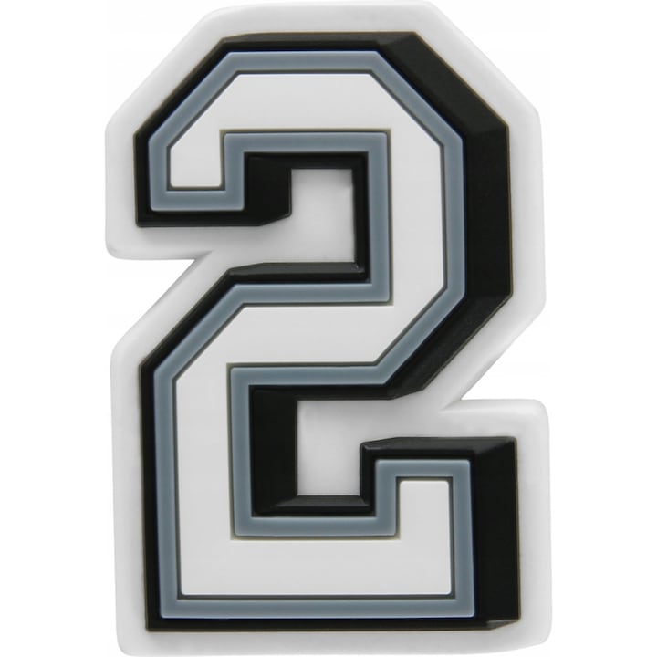 Аксесоар Crocs Jibbitz, B&W, Номер 2, Бял