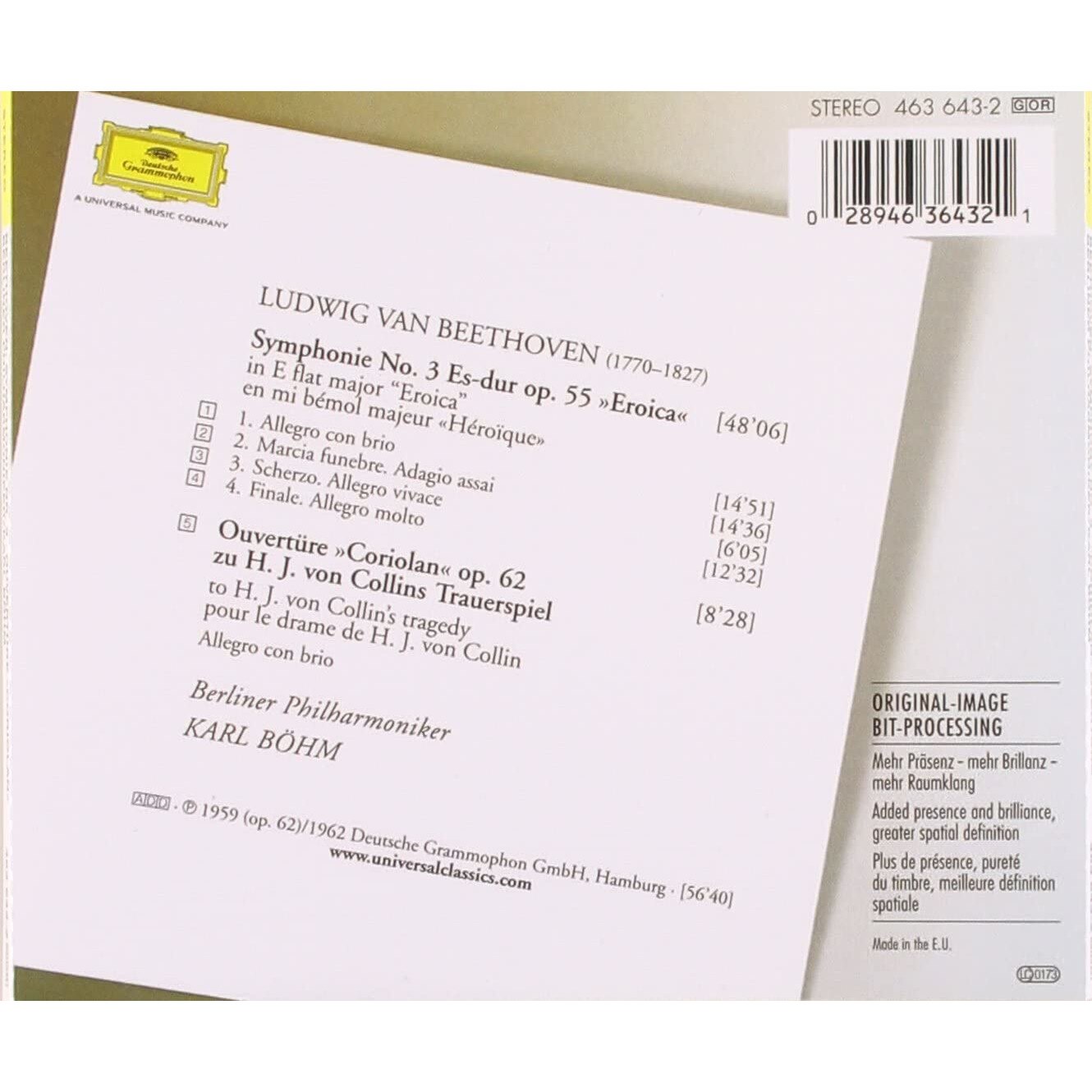 Karl BohmBerliner Philharmoniker - Beethoven: Symphony No. 3 Eroica ...