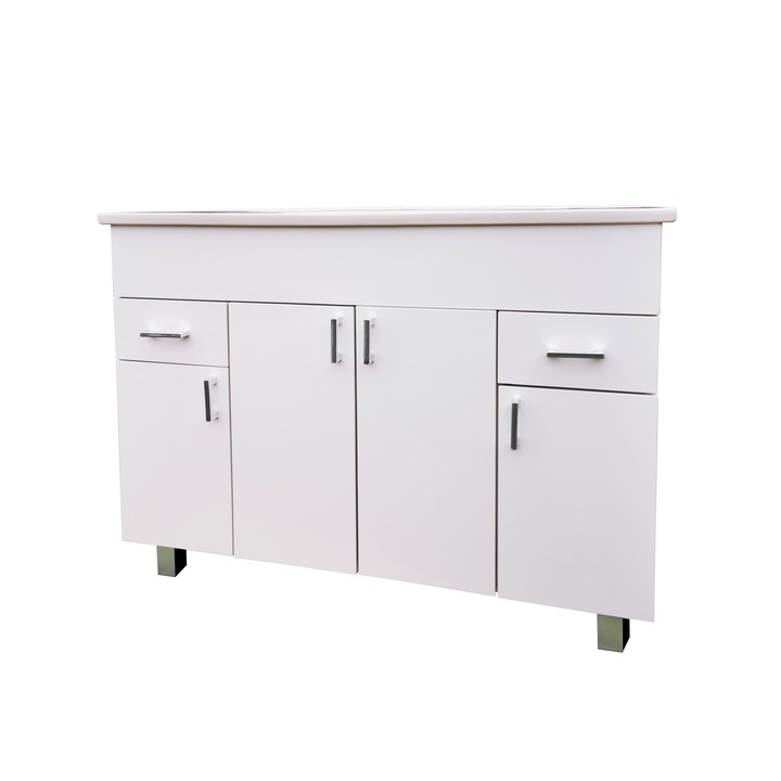 Viva Style, Ekonomik PLUS 100 lábakon álló fürdőszobabútor Sanovit Atria 9100 mosdóval 100cm