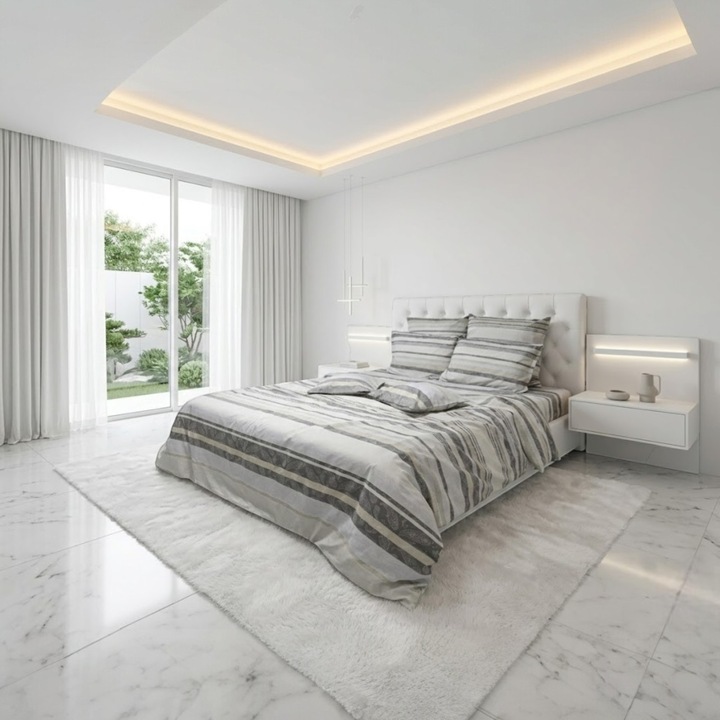 Lenjerie de pat cu imprimeu dungi, Casa Bumbac Textil by Edural, 2 persoane, 8 piese, multicolor, dimensiuni cearsaf 240/260 cm,100% bumbac ranforce