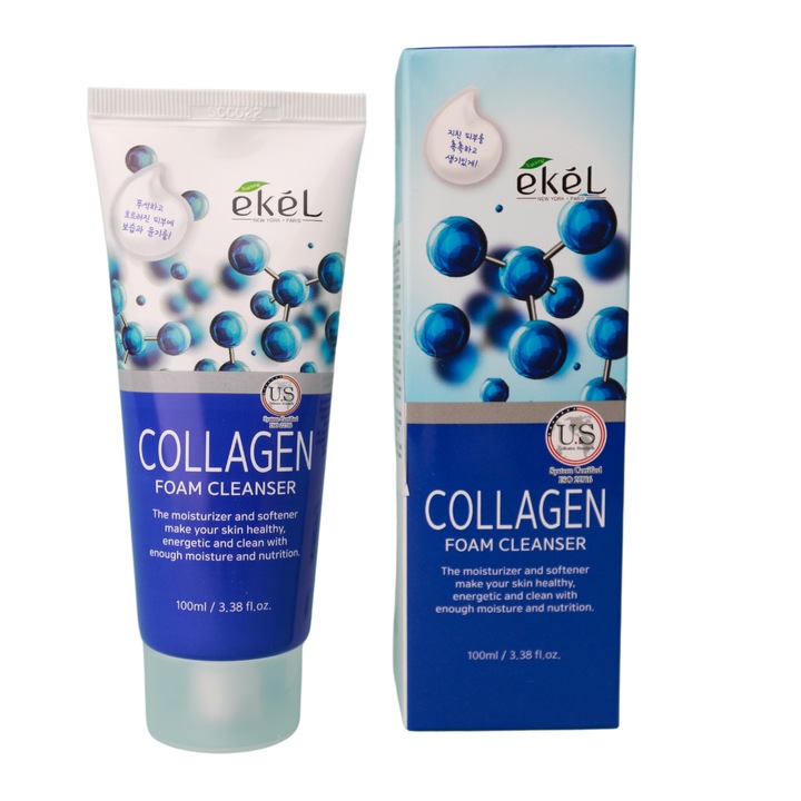 Spuma de curatare pentru fata, cu colagen, Ekel, 100ml