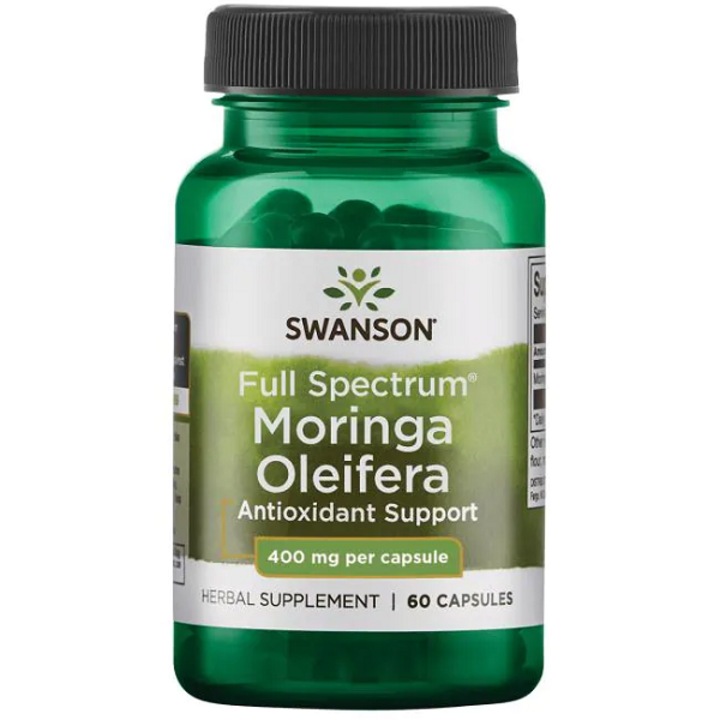 Moringa Oleifera (400 mg), Swanson Full Spectrum Moringa Oleifera étrend-kiegészítő - 60 kapszula