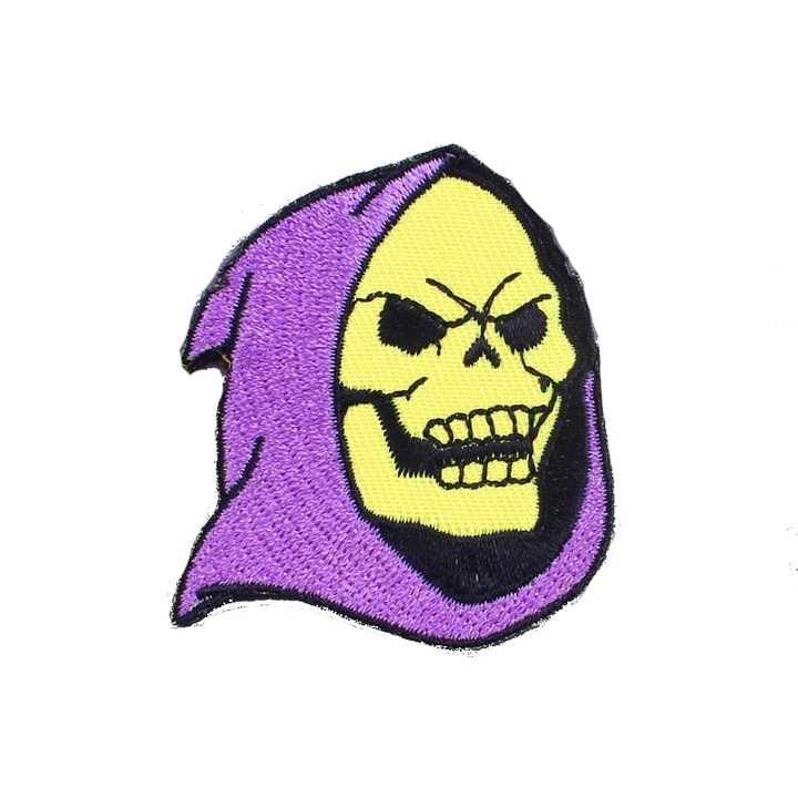 Petic textil brodat A Merciful Death 5.5x5 cm