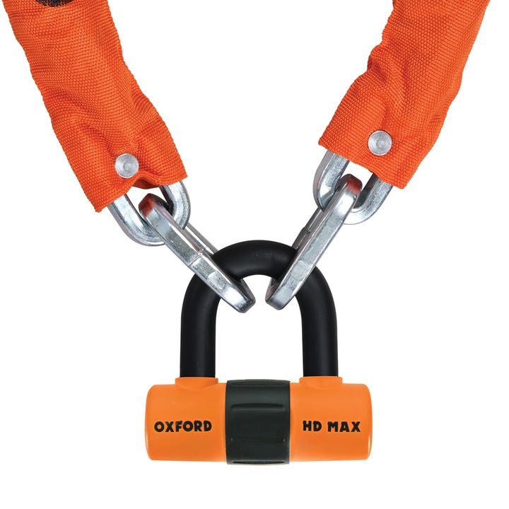 Oxford HD Chain Lock lopásgátló, hosszúság 1.5m, narancssárga