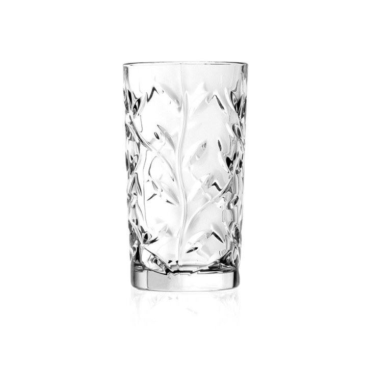 Комплект чаши за вода/безалкохолно RCR Style Laurus, Kристални, HoReCa, 6 броя, ХоРеКа