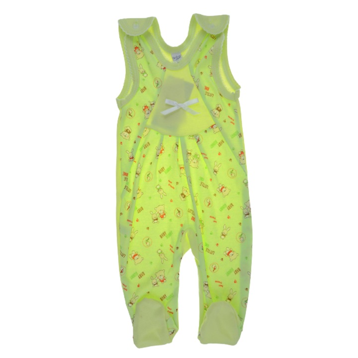 Salopeta fara maneci pentru fete Koala Bobas Fashion VE825, Verde 68 CM