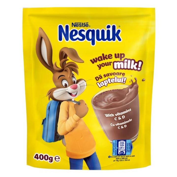 Разтворима какаова напитка с добавени витамини NESQUIK ® Opti-Start™, 400g, Плик