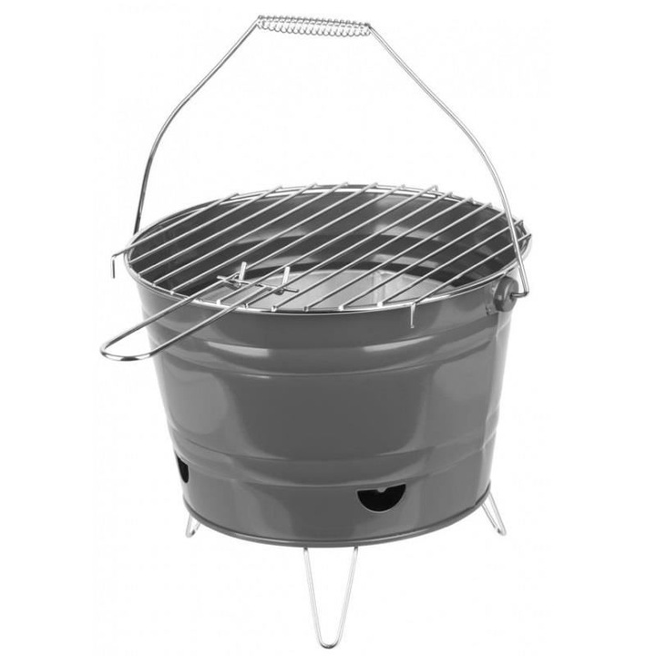 Скара на дървени въглища Strend Pro Finch BBQ, вътрешна кофа, преносима, 270x220 мм
