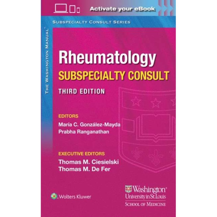 Washington Manual Rheumatology Subspecialty Consult de Dr. Maria Gonzalez MD