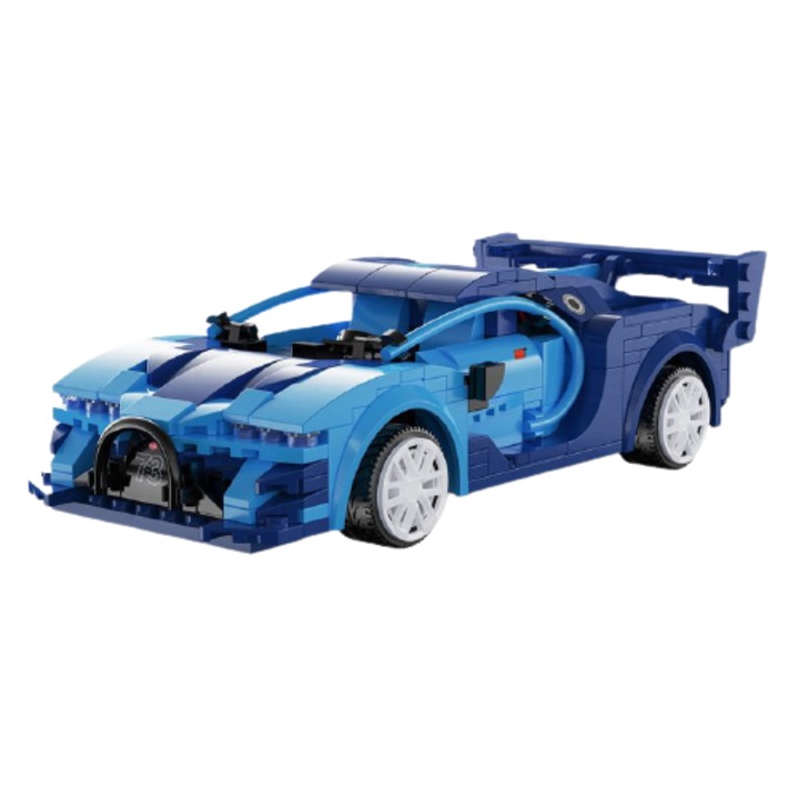 Set constructie CaDa - Masinuta Blue Race Car Dual Control C51073W, 325 piese