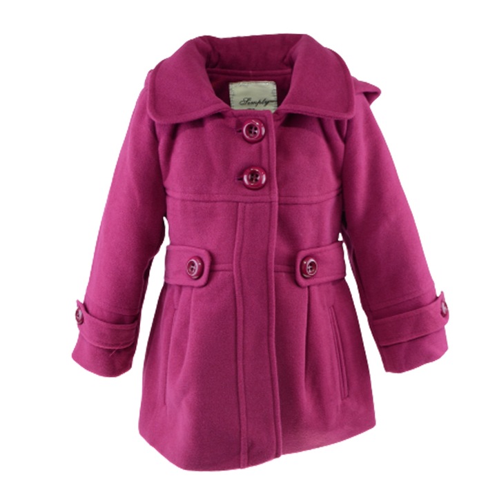 Kapucnis kabát lányoknak, egyszerűen piros WJ021F-D-92, lila 70300