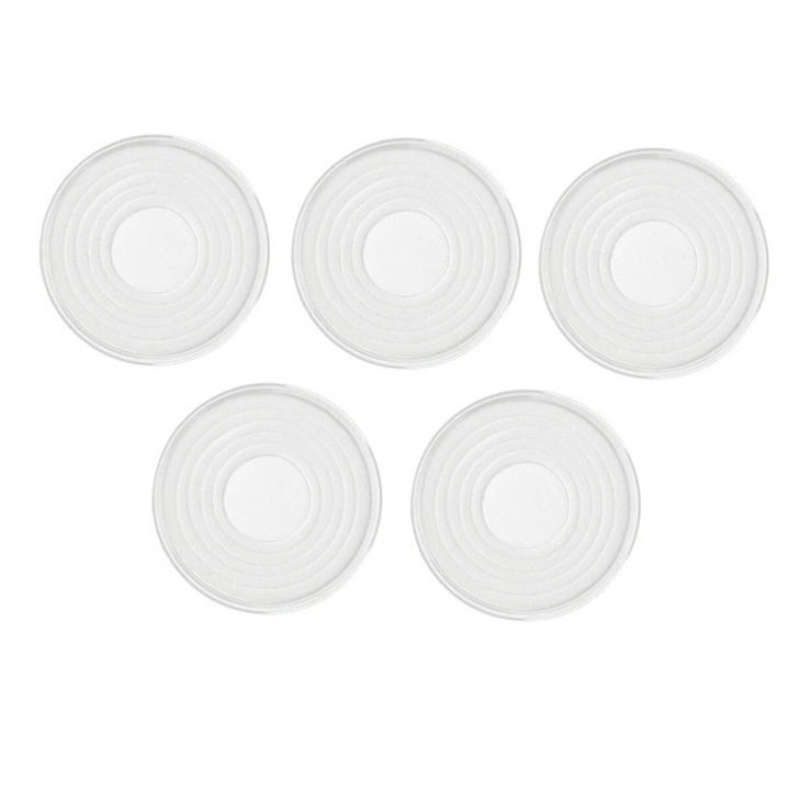 Set 5 bucati, cutie universala pentru monede, 18-46 mm, transparenta