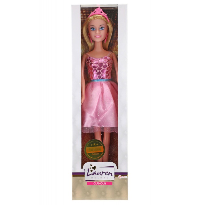 Papusa Lauren Glamour Barbie, Toi-Toys, Plastic, 29 cm, Multicolor