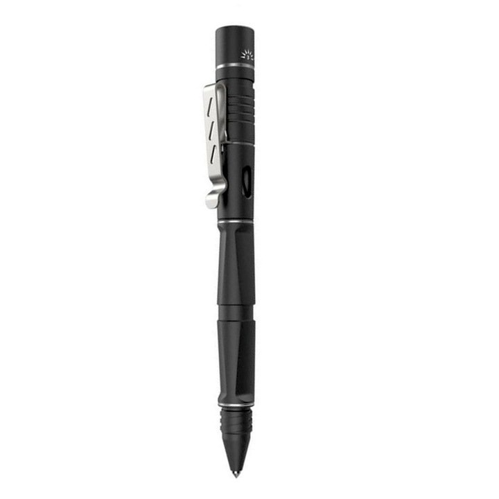 Тактическа химикалка 3 в 1, Wuben TP10-G, акумулаторно фенерче, химикалка, разбивач на прозорци, 130 лумена, включена батерия