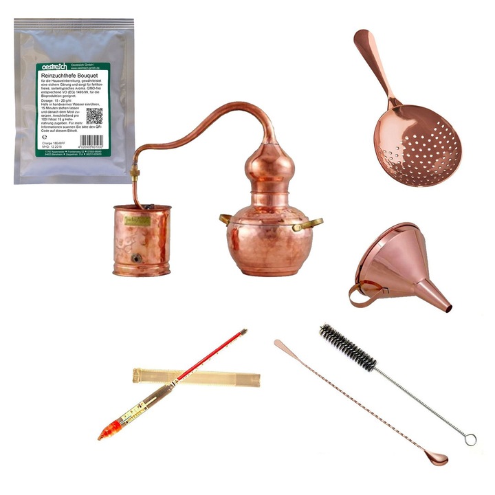 Set distilare - Distilare Alembic premium 2L cupru cu drojdie pura
