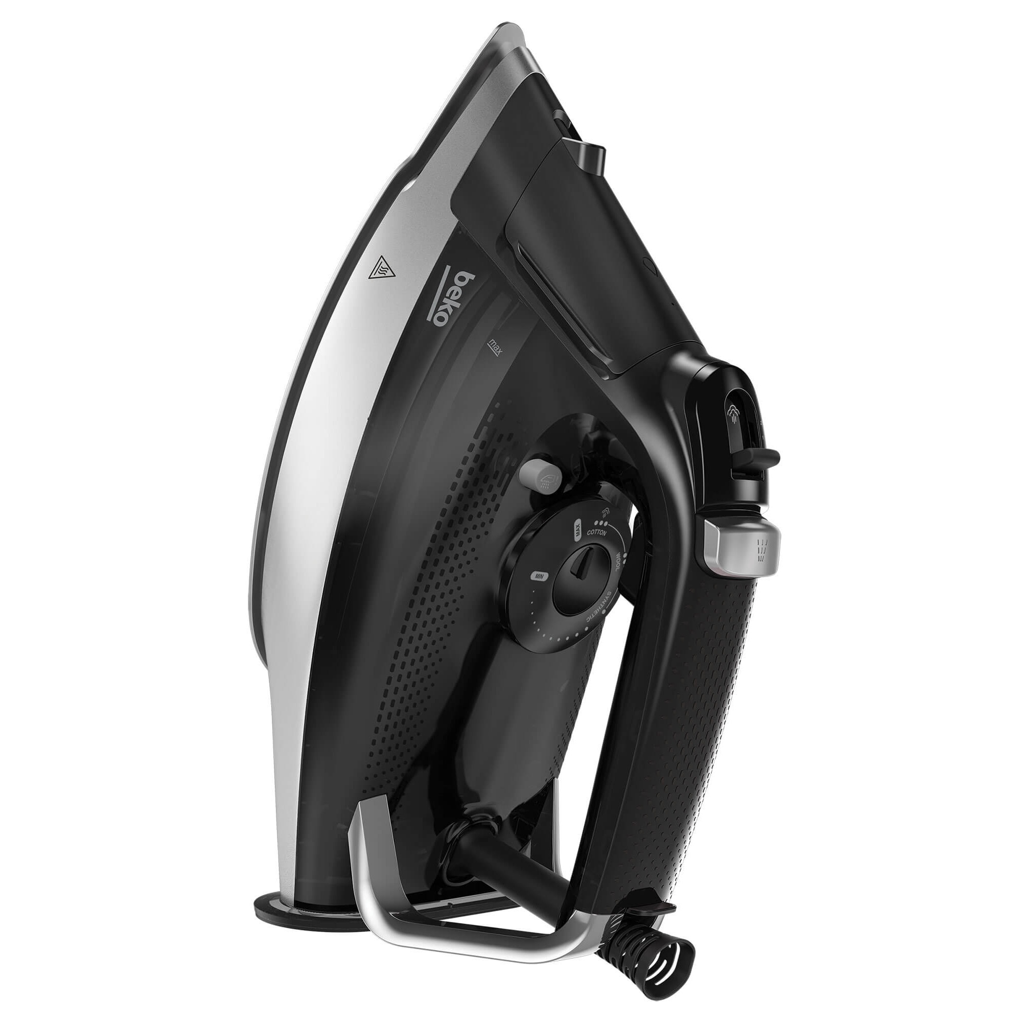 Fier de Calcat BEKO SIM5124A, 2600W, 230g/min, 350ml, talpa Soft Glide, Negru-Argintiu
