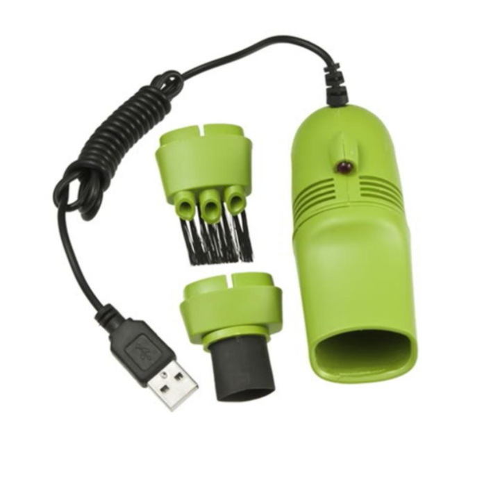 Mini aspirator de mana, Merystyle, USB, Pentru tastatura, Verde