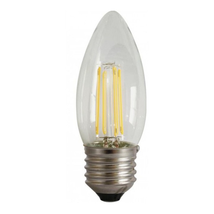 Bec Led Filament Lumanare SPIN SPN6635 E27/4W/220V 4000K, Lumina neutra