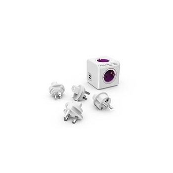 Priza PowerCube Allocacoc 1811, 2 porturi USB, 3 adaptoare Priza PowerCube Allocacoc 1811, 2 porturi USB, 3 adaptoare