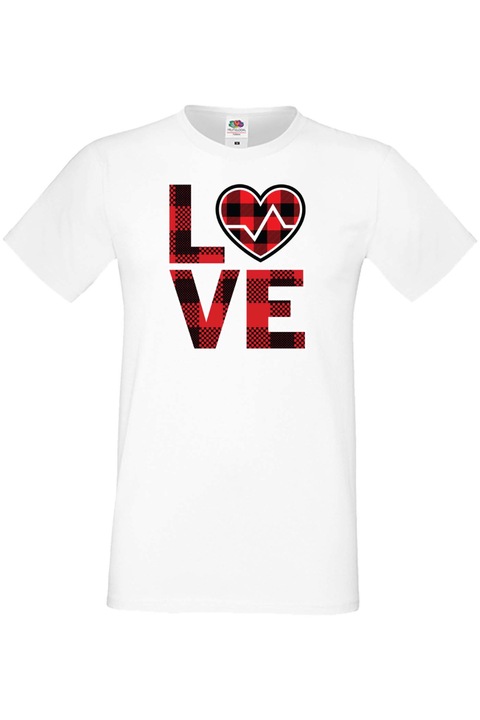 Férfi póló Valentin nap február 14. Szerelem nap Ajándék Barát Férfi Szerelem 3, Fehér