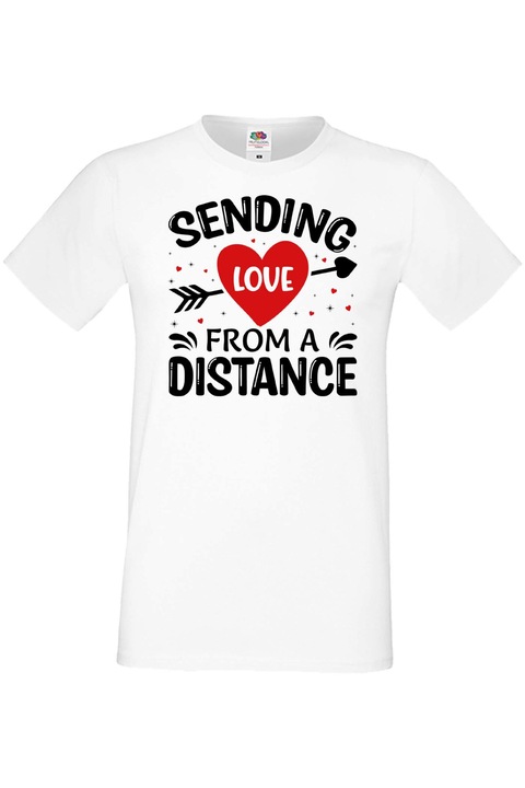 Мъжка Тениска Tralala Sending Love From Distance, Бял, S