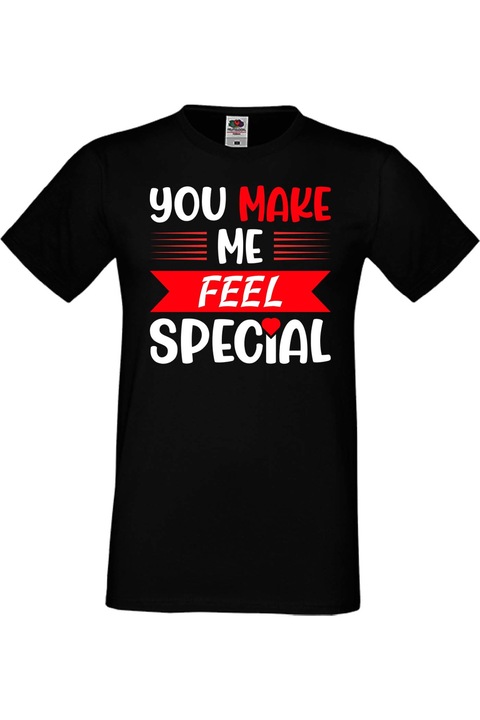 Férfi póló Valentin-nap február 14. Szerelem nap Ajándék Barát Férfi Férfi Különlegessé teszel 1, Fekete