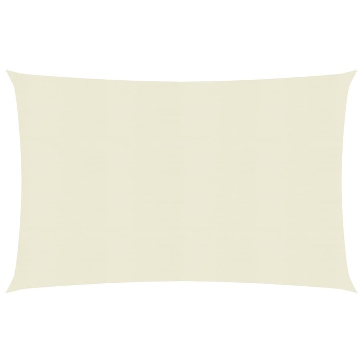 vidaXL krémszínű HDPE napvitorla 160 g/m² 5 x 6 m 311191