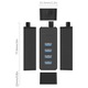 USB-elosztó Orico W5P-U3-30-BK-PRO, USB-elosztó, USB3.0 4 portos, asztali HUB