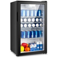 Vitrina frigorifica STARCREST SBC-92BKE, 92 L, Control temperatura, Usa sticla, H 83.2 cm, Negru