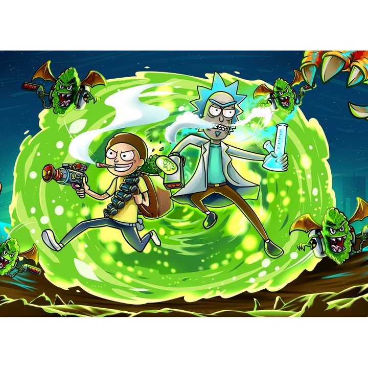 Rick And Morty Poszter Fight, 61x90cm, Többszínű