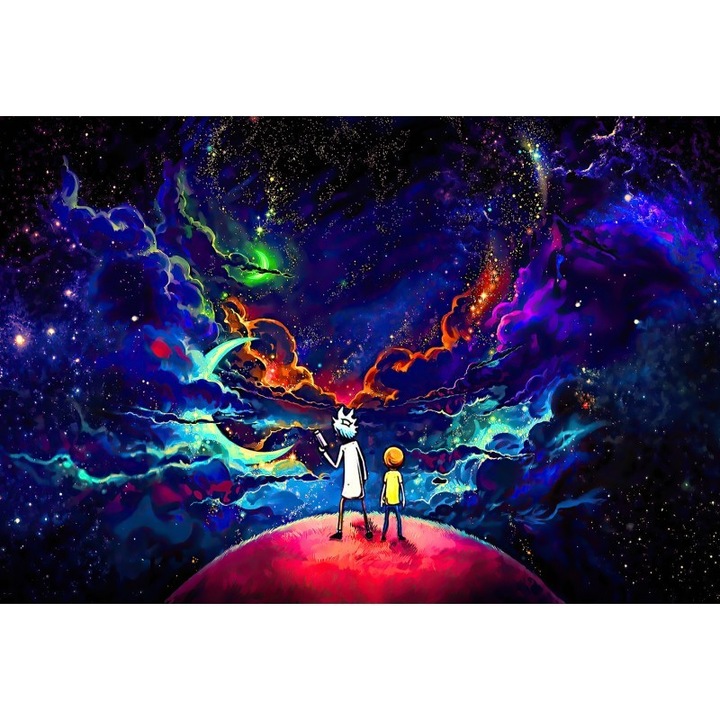 Rick And Morty Poszter Orange Space, 61x90cm, Többszínű
