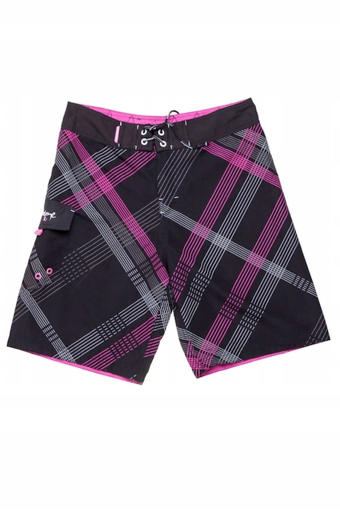 Henderson Mout rövidnadrág, poliészter, fekete/lila, Fekete/Mályvaszín