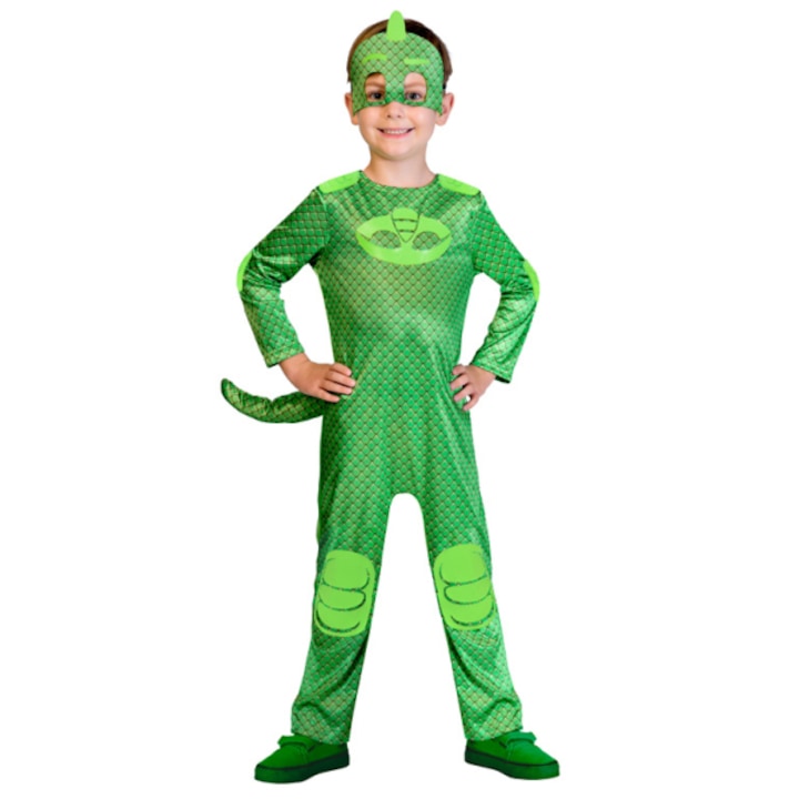 Costum Gekko pentru baieti - Eroi in Pijama, 5-6 ani, 116 cm