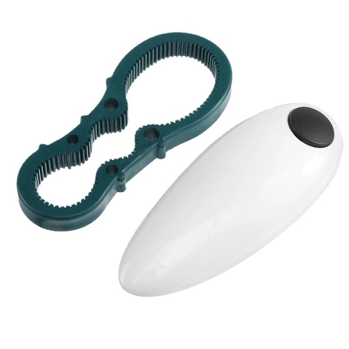 Deschizator de conserve electric ERIS, Automat hands-free, acccesoriu pentru borcane, culoare alb
