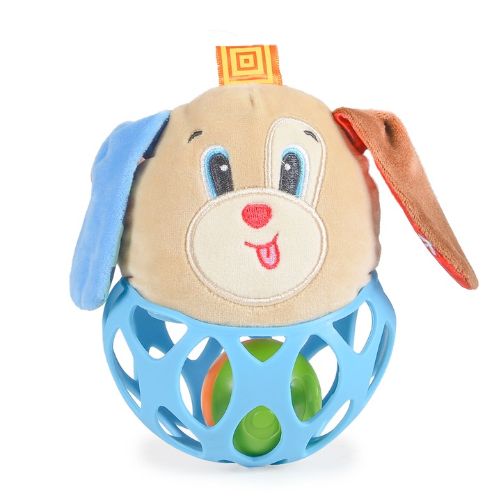 Дрънкалка куче Moni toys, 80851, многоцветен, 0 месеца +