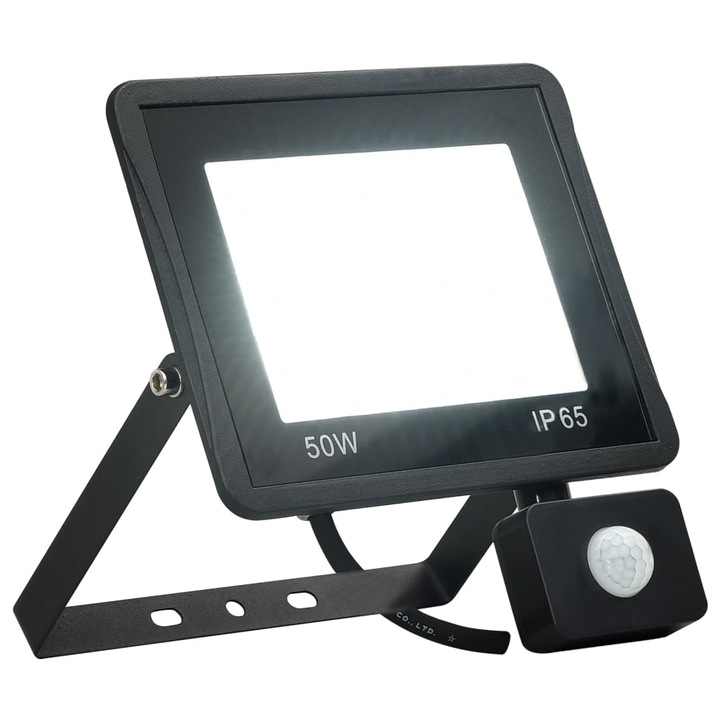 Прожектор vidaXL, Алуминий, Черен,23 x 19,5 x 5 см