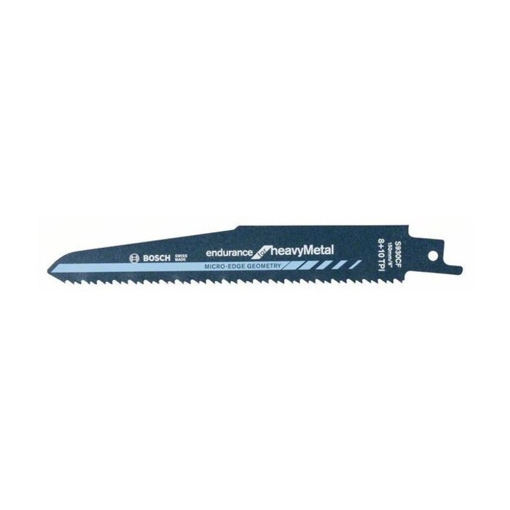 Set 5 panze fierastrau sabie, Bosch S930CF Endurance for Heavy Metal, 150mm
