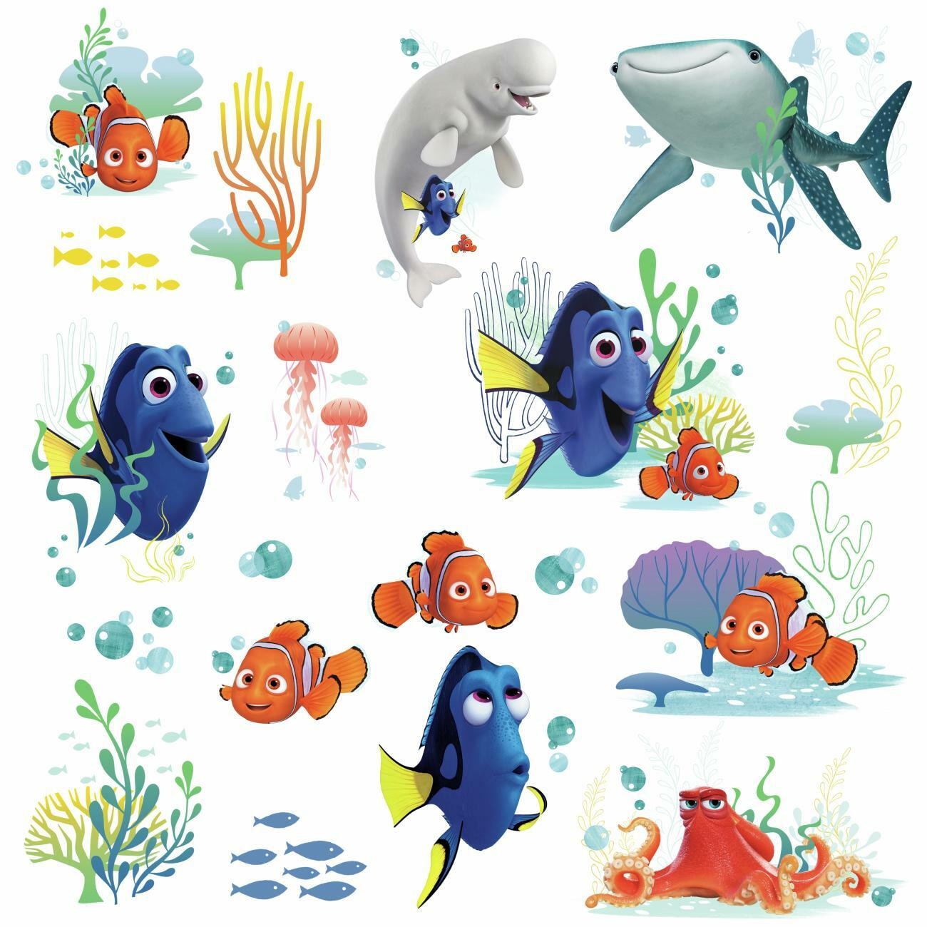 Sticker Personaje - In cautarea lui DORY |4 colite de 25,4 cm x 45,7 cm