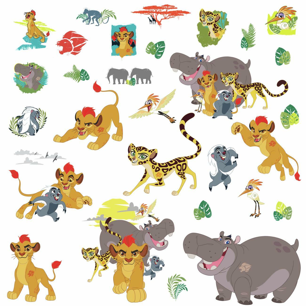 Sticker Personaje LION GUARD - 4 colite de 25,4 x 45,7 cm