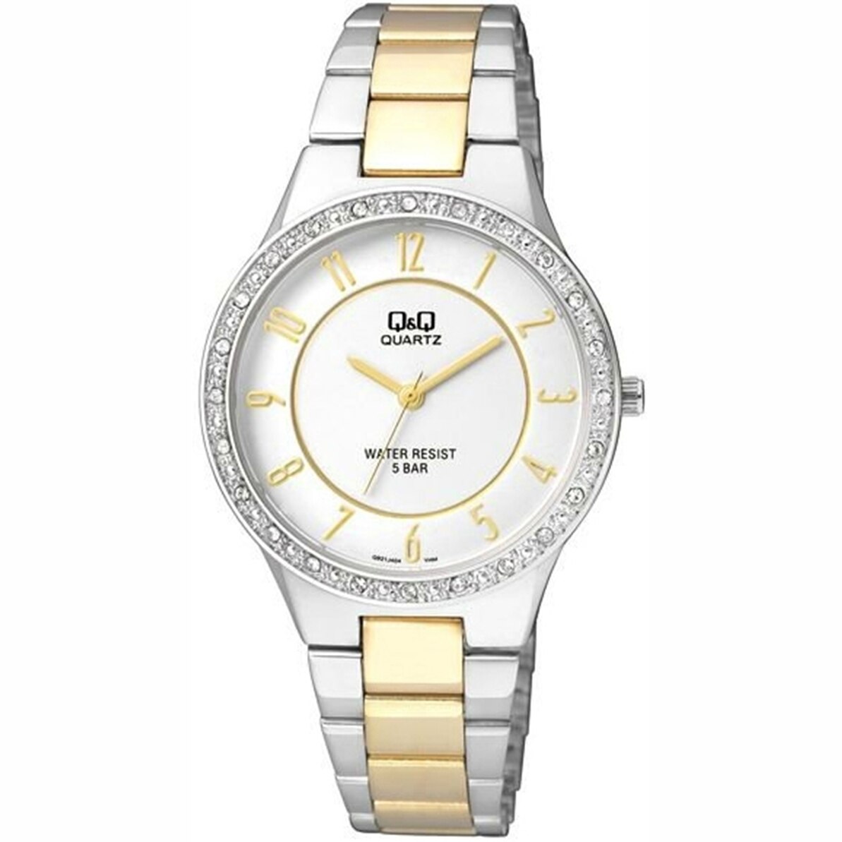 Ceas de dama Q&Q Gold & Silver Slim - Q921J404Y