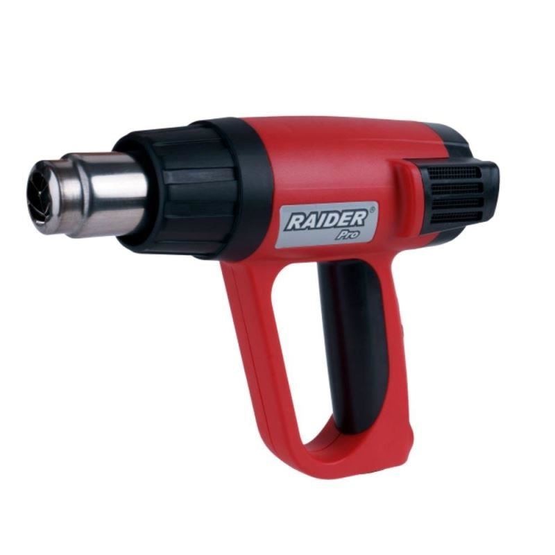 Suflanta cu aer cald pentru lipit, Raider RDP-HG16, 2000 W, afisaj LCD, valiza transport cu accesorii