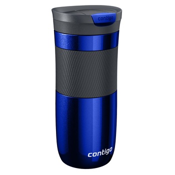 Cana Termos cu Pereti Dubli Otel Inoxidabil Deep Blue/Albastru - Byron 470 ml, Contigo Cana Termos cu Pereti Dubli Otel Inoxidabil Deep Blue/Albastru - Byron 470 ml, Contigo