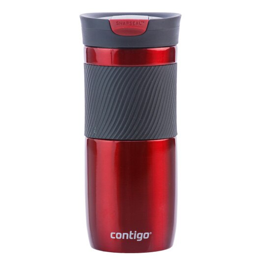 Cana Termos cu Pereti Dubli Otel Inoxidabil Rosu - Byron 470 ml, Contigo