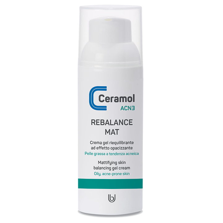 Gel reechilibrant Ceramol Rebalance Mat, ten gras/acnee, 50 ml