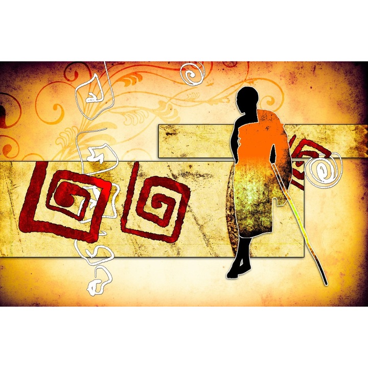 Tablou canvas Africa retro vintage arta39, 45 x 30 cm