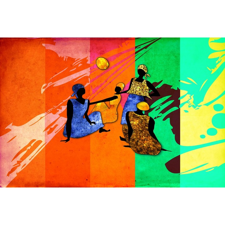 MÉDIA art12 Afrika​​​​​​​ vászonfestmény, retro, vintage, 60 x 40 cm