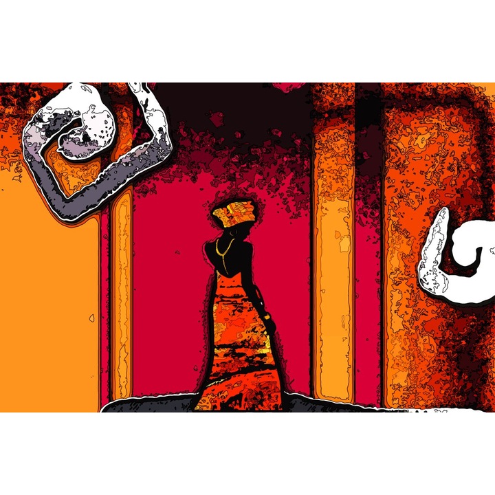 Tablou canvas Africa retro vintage arta33, 45 x 30 cm