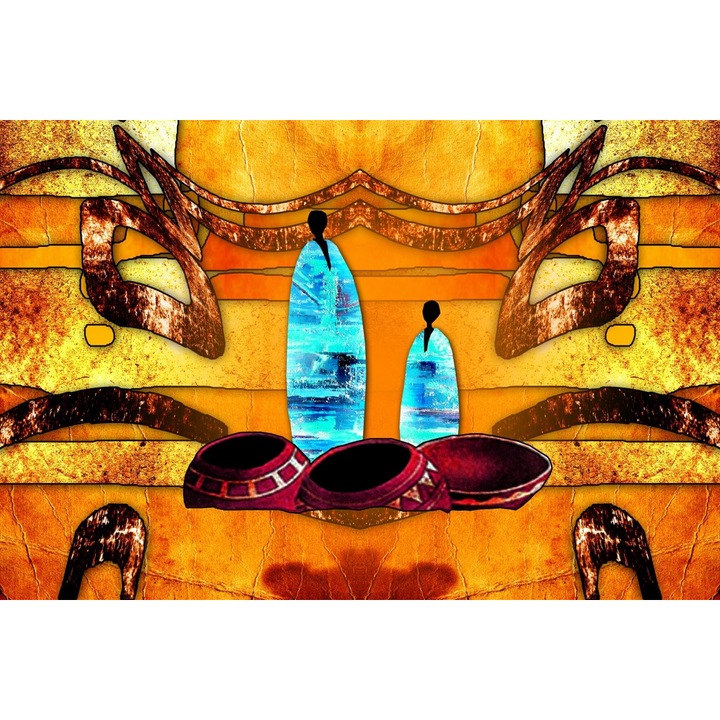 Tablou canvas Africa retro vintage arta95, 45 x 30 cm