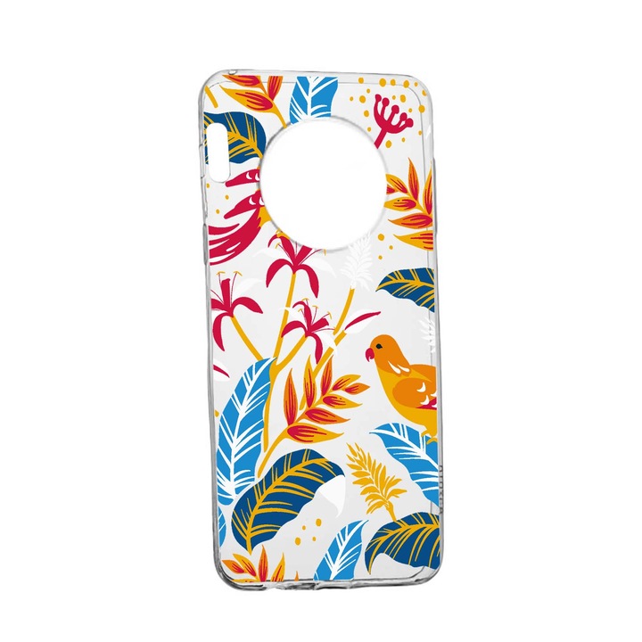 Силиконов калъф Unique за Honor Magic4 Pro, Colored Birds, Transparent TR 769